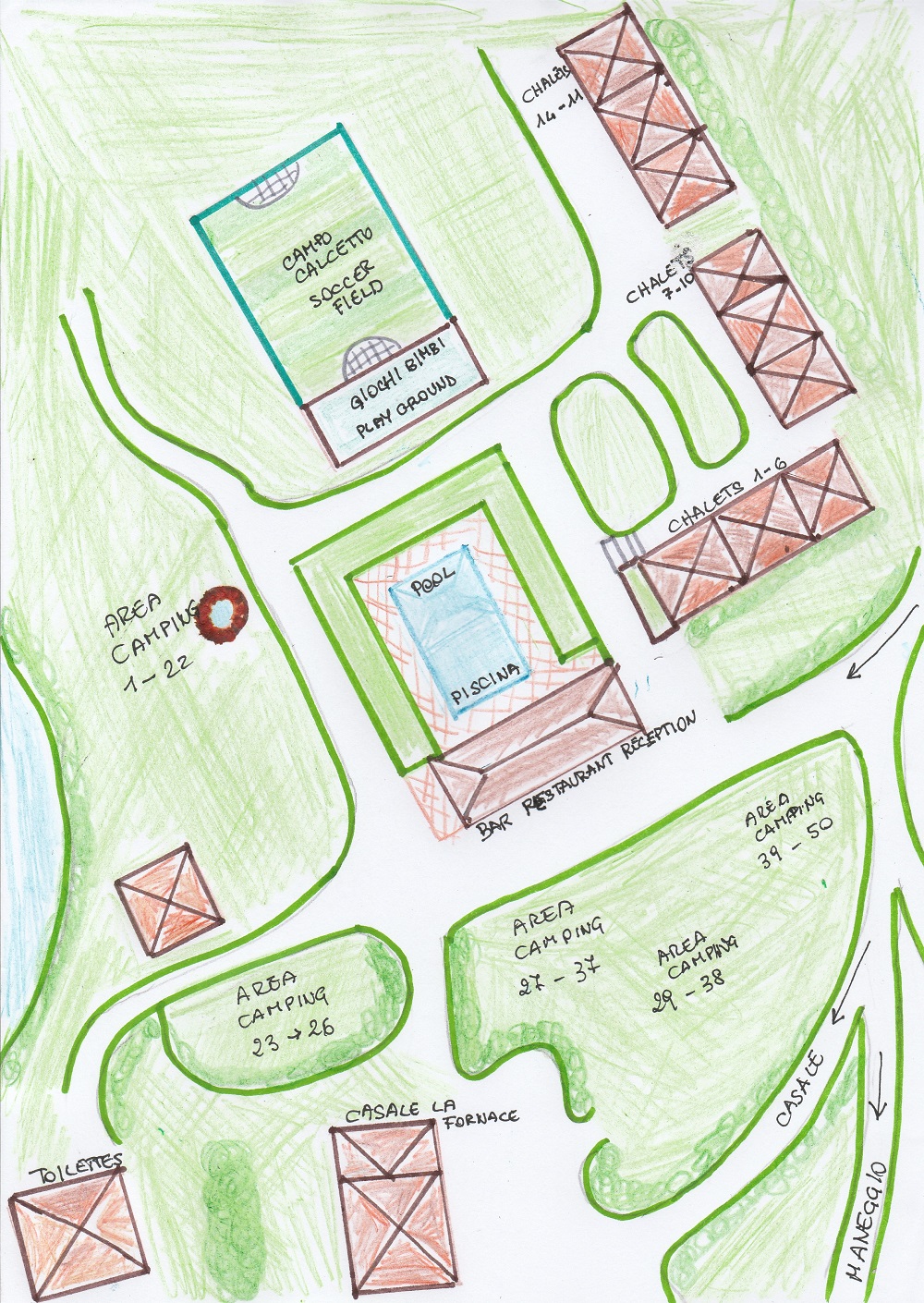 Mappa Campeggio Rio Verde Costacciaro